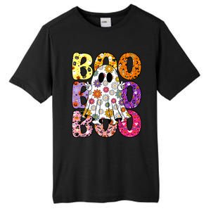 Cute Ghost Floral Boo Halloween Ghost Spooky Season Tall Fusion ChromaSoft Performance T-Shirt