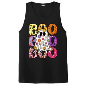 Cute Ghost Floral Boo Halloween Ghost Spooky Season PosiCharge Competitor Tank