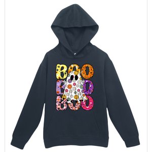 Cute Ghost Floral Boo Halloween Ghost Spooky Season Urban Pullover Hoodie