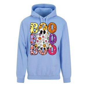 Cute Ghost Floral Boo Halloween Ghost Spooky Season Unisex Surf Hoodie