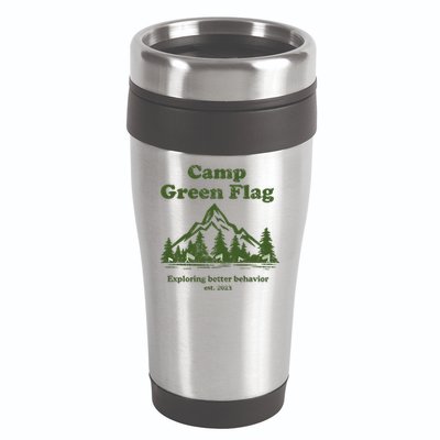 Camp Green Flag Exploring Better Behavior Est 2023 16oz Travel Tumbler