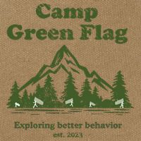 Camp Green Flag Exploring Better Behavior Est 2023 Cotton Canvas Backpack