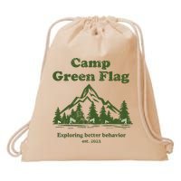 Camp Green Flag Exploring Better Behavior Est 2023 Drawstring Bag