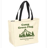 Camp Green Flag Exploring Better Behavior Est 2023 Zip Tote Bag
