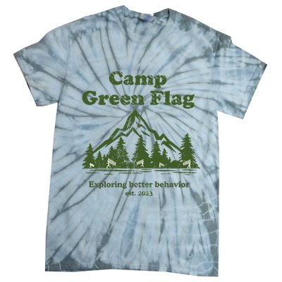 Camp Green Flag Exploring Better Behavior Est 2023 Tie-Dye T-Shirt