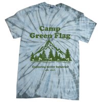 Camp Green Flag Exploring Better Behavior Est 2023 Tie-Dye T-Shirt