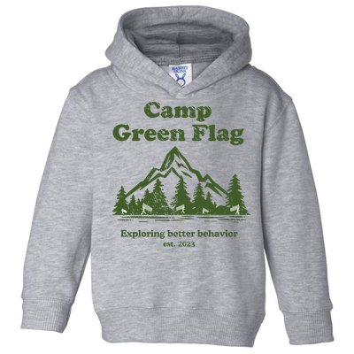 Camp Green Flag Exploring Better Behavior Est 2023 Toddler Hoodie