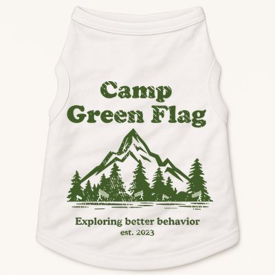 Camp Green Flag Exploring Better Behavior Est 2023 Doggie Tank