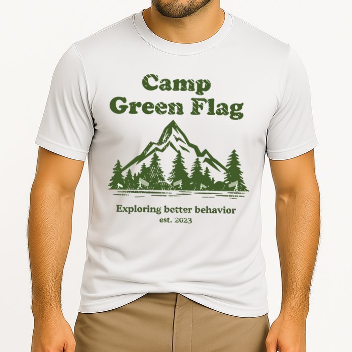 Camp Green Flag Exploring Better Behavior Est 2023 Performance Shirt