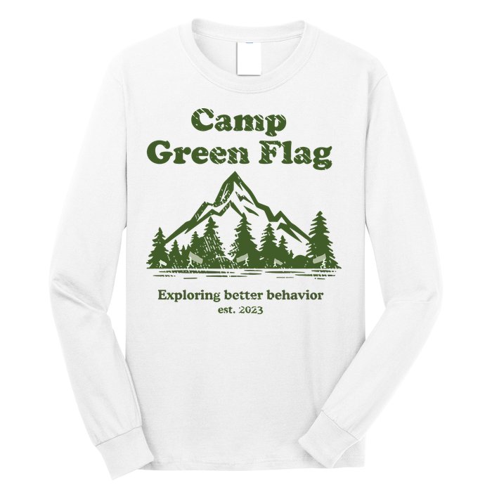 Camp Green Flag Exploring Better Behavior Est 2023 Long Sleeve Shirt