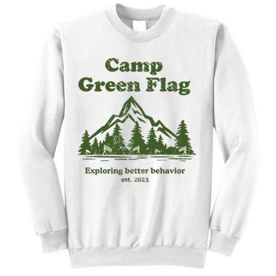 Camp Green Flag Exploring Better Behavior Est 2023 Sweatshirt