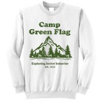 Camp Green Flag Exploring Better Behavior Est 2023 Sweatshirt