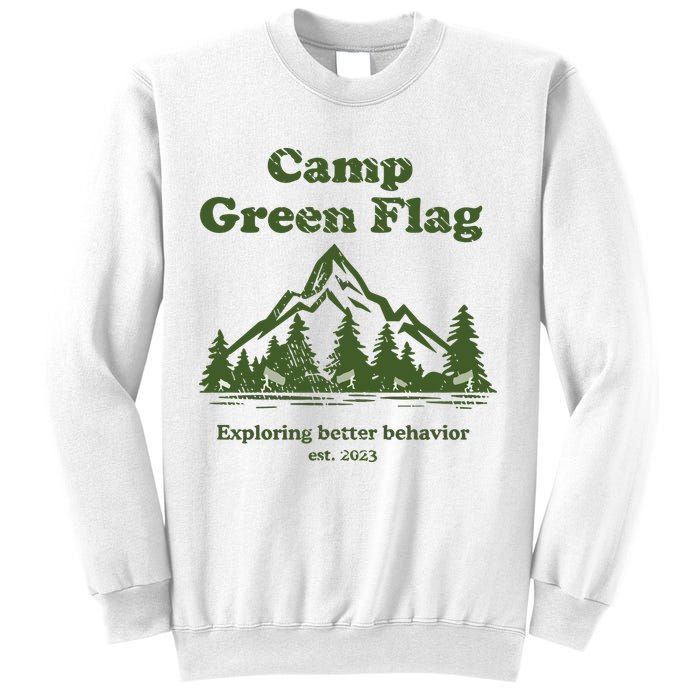 Camp Green Flag Exploring Better Behavior Est 2023 Sweatshirt
