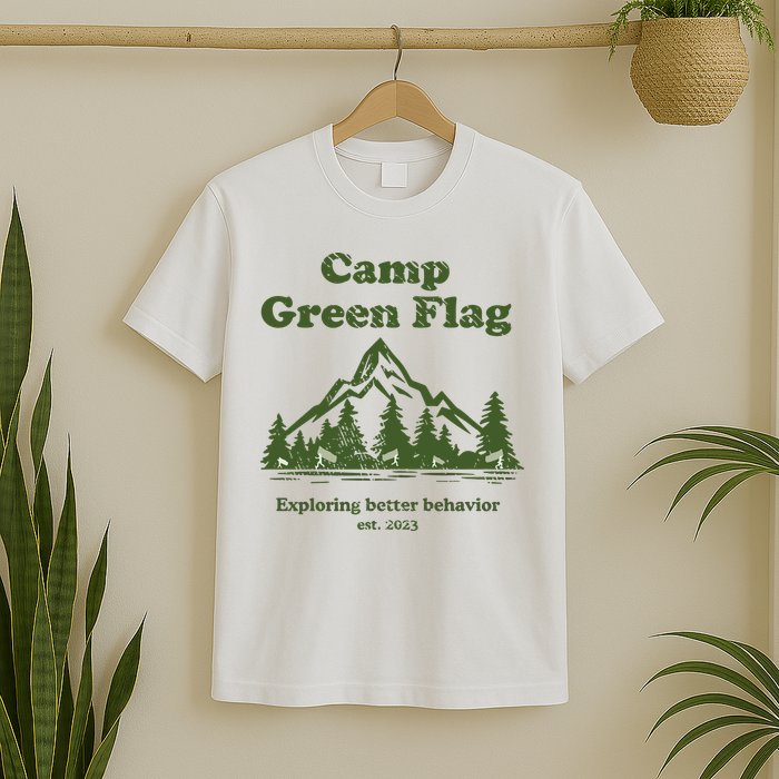 Camp Green Flag Exploring Better Behavior Est 2023 T-Shirt