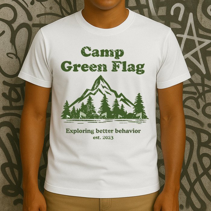 Camp Green Flag Exploring Better Behavior Est 2023 T-Shirt