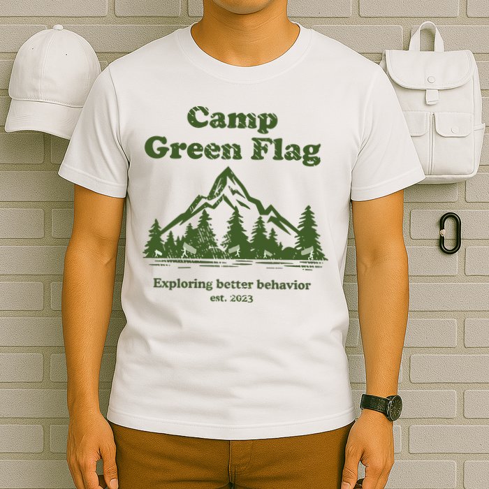 Camp Green Flag Exploring Better Behavior Est 2023 T-Shirt