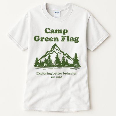 Camp Green Flag Exploring Better Behavior Est 2023 Tall T-Shirt