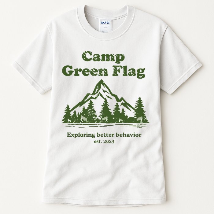 Camp Green Flag Exploring Better Behavior Est 2023 Tall T-Shirt