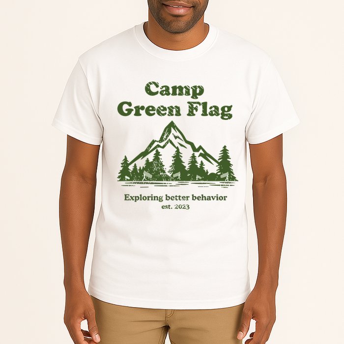 Camp Green Flag Exploring Better Behavior Est 2023 Tall T-Shirt