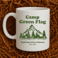 Camp Green Flag Exploring Better Behavior Est 2023 Mug