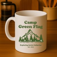 Camp Green Flag Exploring Better Behavior Est 2023 Mug