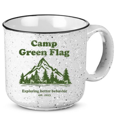 Camp Green Flag Exploring Better Behavior Est 2023 15oz Campfire Ceramic Mug