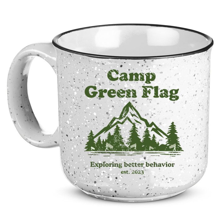 Camp Green Flag Exploring Better Behavior Est 2023 15oz Campfire Ceramic Mug