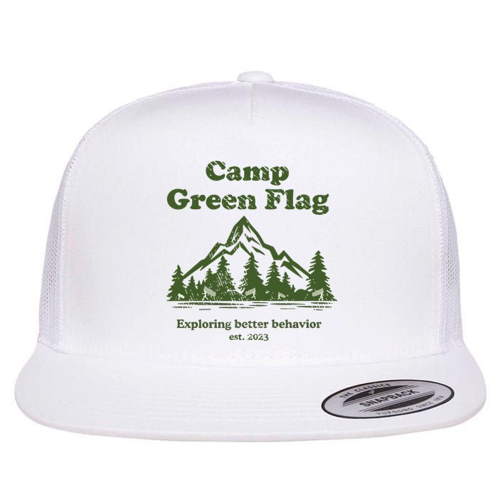 Camp Green Flag Exploring Better Behavior Est 2023 Flatbill Hat