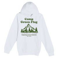 Camp Green Flag Exploring Better Behavior Est 2023 Premium Pullover Hoodie