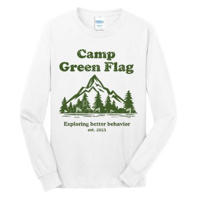 Camp Green Flag Exploring Better Behavior Est 2023 Tall Long Sleeve T-Shirt