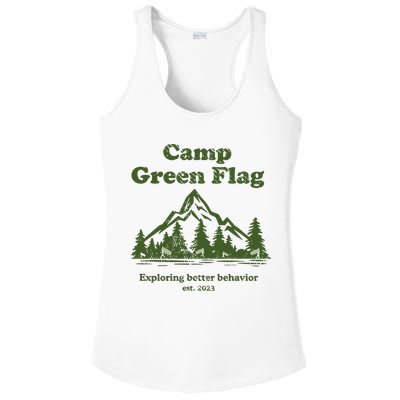 Camp Green Flag Exploring Better Behavior Est 2023 Ladies PosiCharge Competitor Racerback Tank