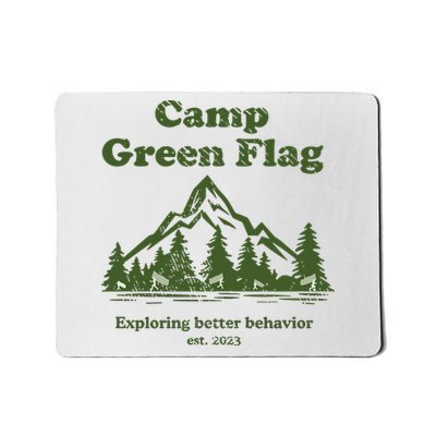 Camp Green Flag Exploring Better Behavior Est 2023 Mousepad