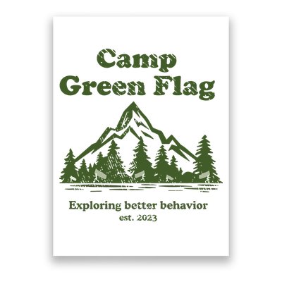 Camp Green Flag Exploring Better Behavior Est 2023 Poster
