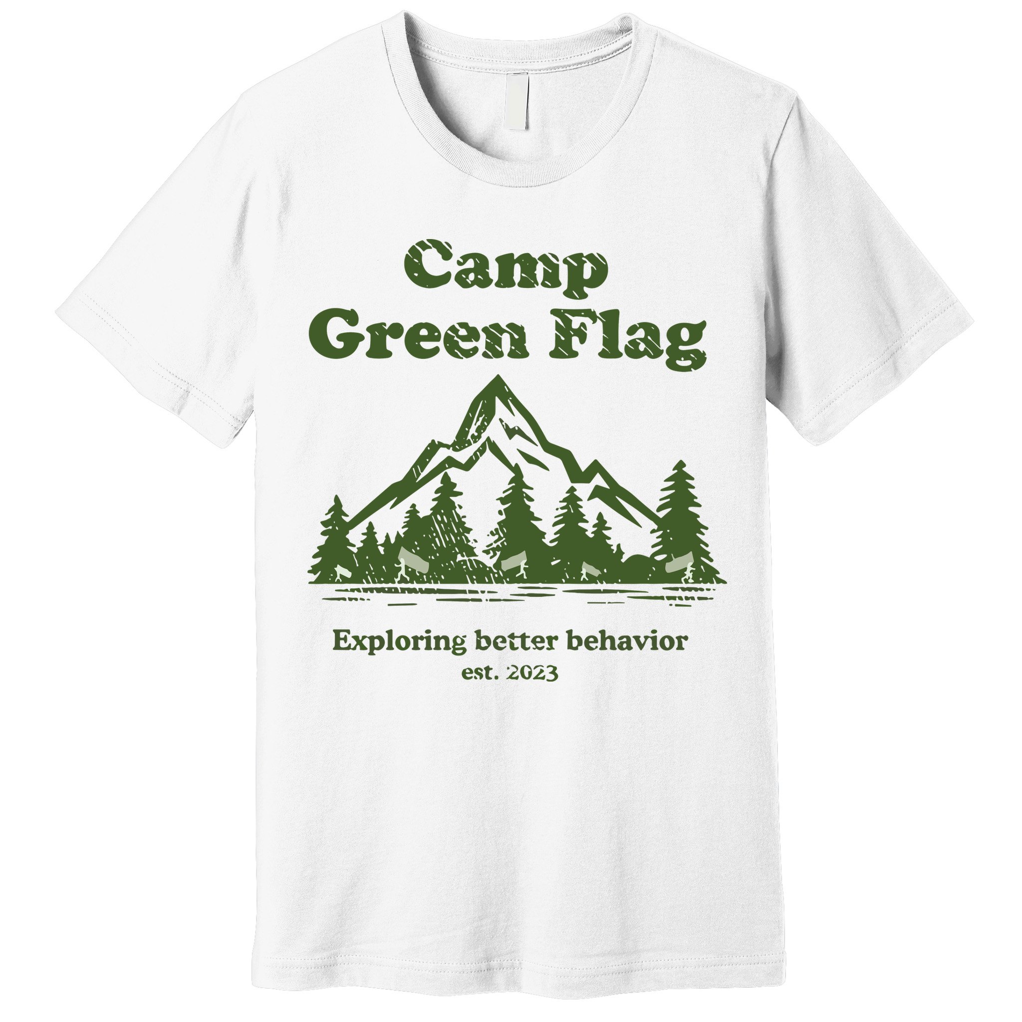 Camp Green Flag Exploring Better Behavior Est 2023 Premium T-Shirt
