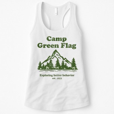 Camp Green Flag Exploring Better Behavior Est 2023 Womens Tank Top