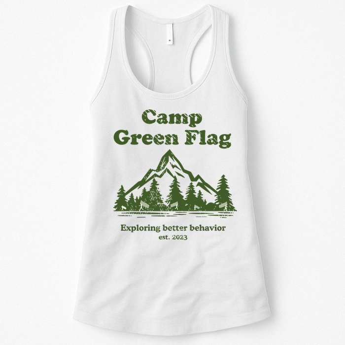 Camp Green Flag Exploring Better Behavior Est 2023 Womens Tank Top