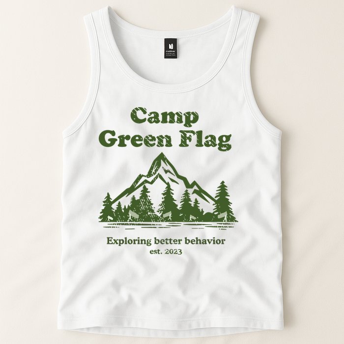 Camp Green Flag Exploring Better Behavior Est 2023 Tank Top