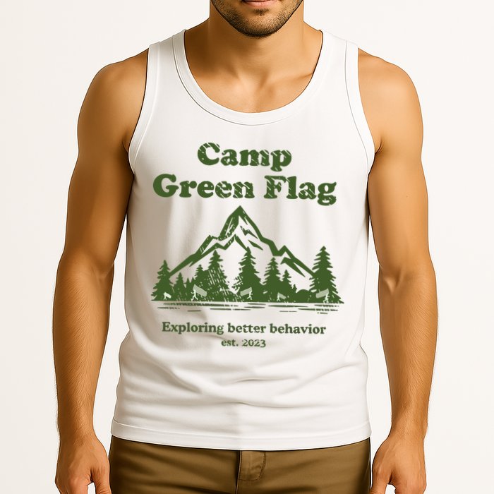 Camp Green Flag Exploring Better Behavior Est 2023 Tank Top