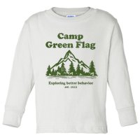 Camp Green Flag Exploring Better Behavior Est 2023 Toddler Long Sleeve Shirt