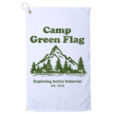 Camp Green Flag Exploring Better Behavior Est 2023 Golf Towel