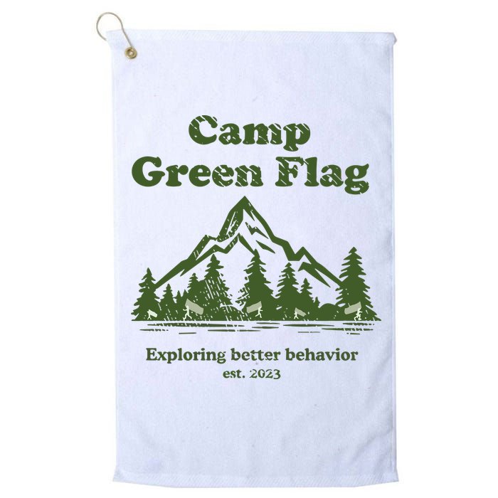 Camp Green Flag Exploring Better Behavior Est 2023 Golf Towel