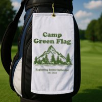 Camp Green Flag Exploring Better Behavior Est 2023 Golf Towel