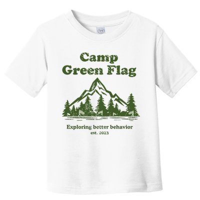 Camp Green Flag Exploring Better Behavior Est 2023 Toddler T-Shirt