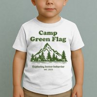 Camp Green Flag Exploring Better Behavior Est 2023 Toddler T-Shirt