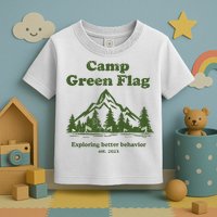 Camp Green Flag Exploring Better Behavior Est 2023 Toddler T-Shirt