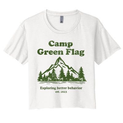 Camp Green Flag Exploring Better Behavior Est 2023 Crop Top