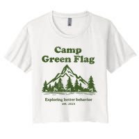Camp Green Flag Exploring Better Behavior Est 2023 Crop Top