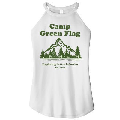 Camp Green Flag Exploring Better Behavior Est 2023 Women's Perfect Tri Rocker Tank