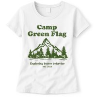 Camp Green Flag Exploring Better Behavior Est 2023 Womens T-Shirt