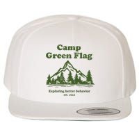 Camp Green Flag Exploring Better Behavior Est 2023 Wool Snapback Cap